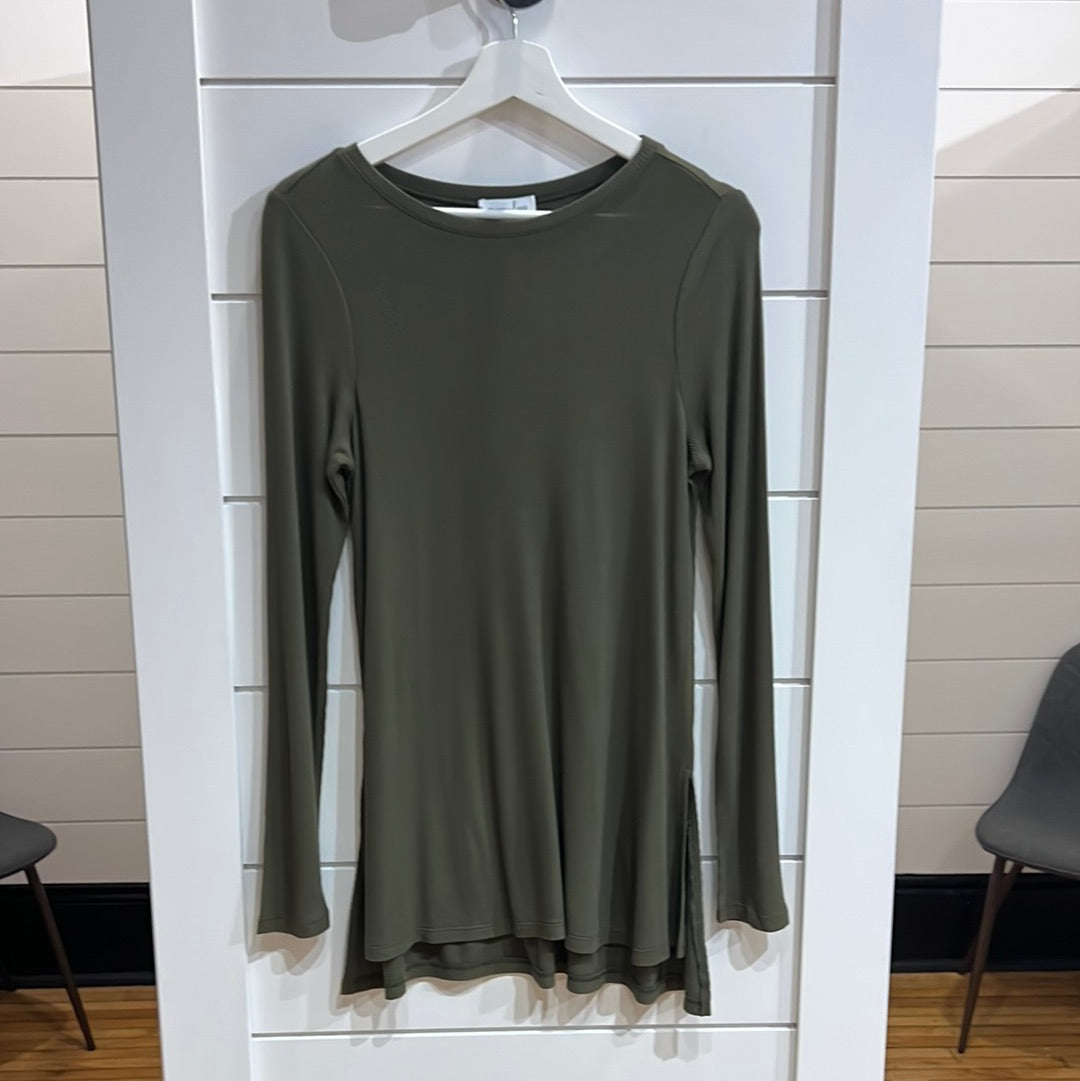 Long Sleeve Tunic Tee - Olive