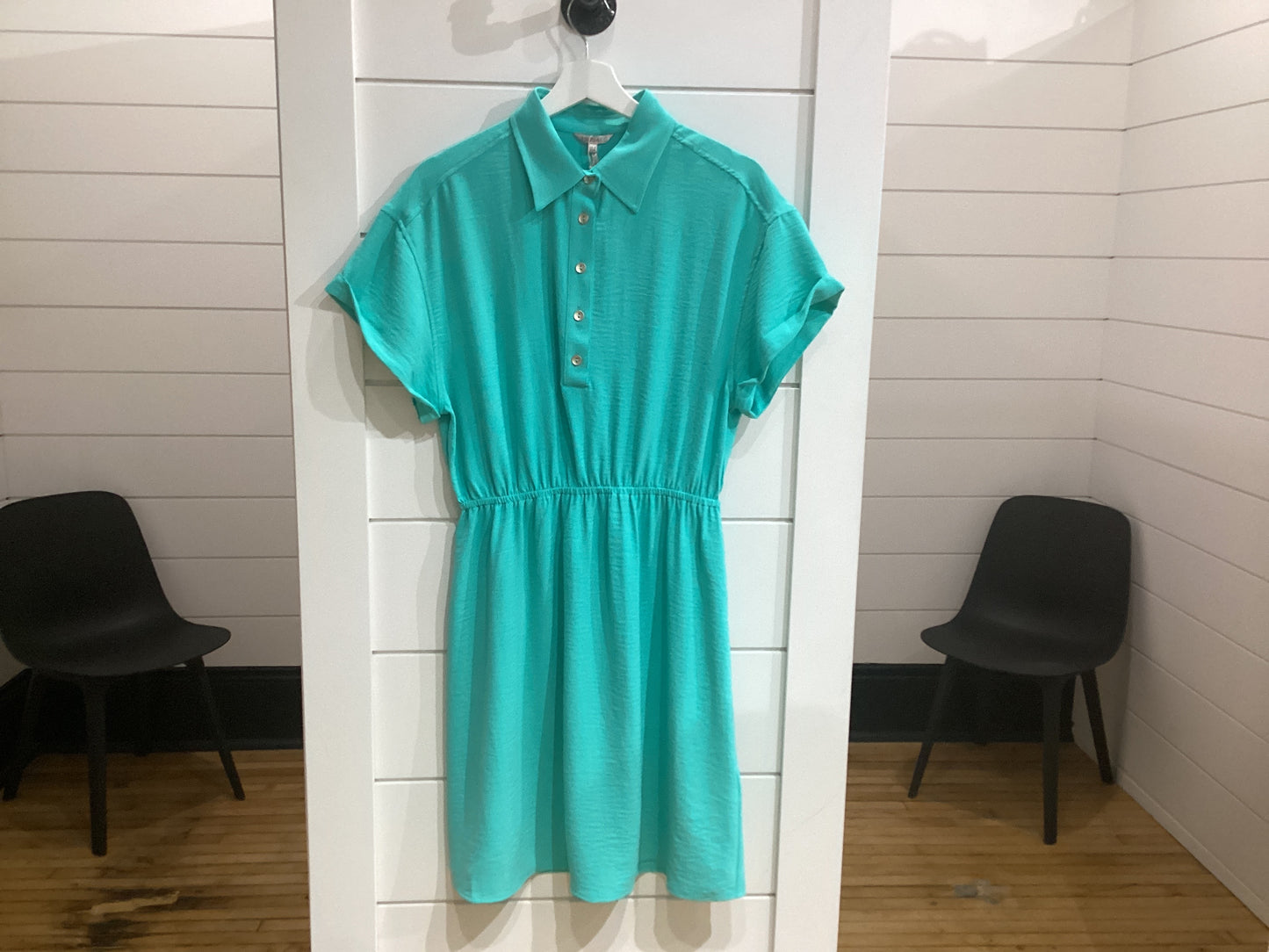 Aqua Crinkle Dress