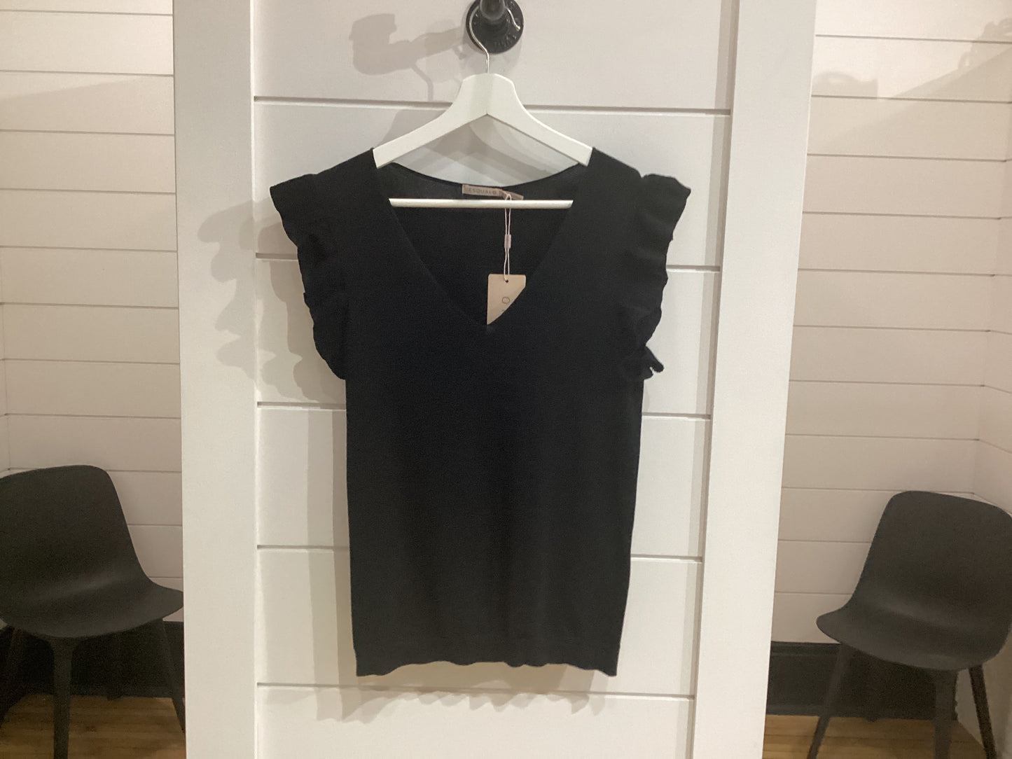 VNeck Ruffled Sleeve Tank