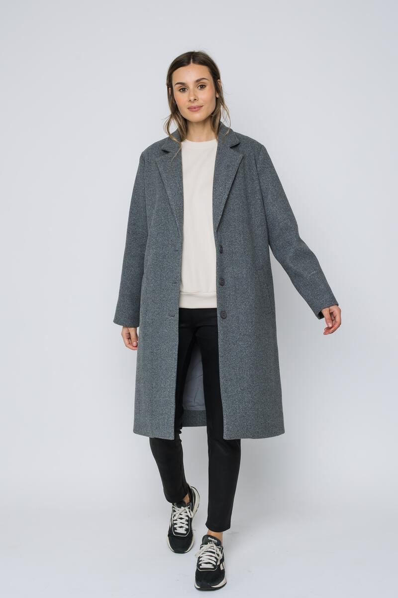 Avery Long Coat - Grey
