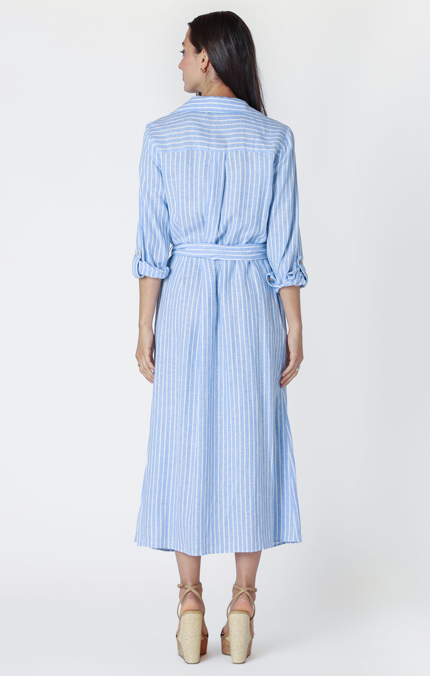 BELTED MAXI SHIRTDRESS