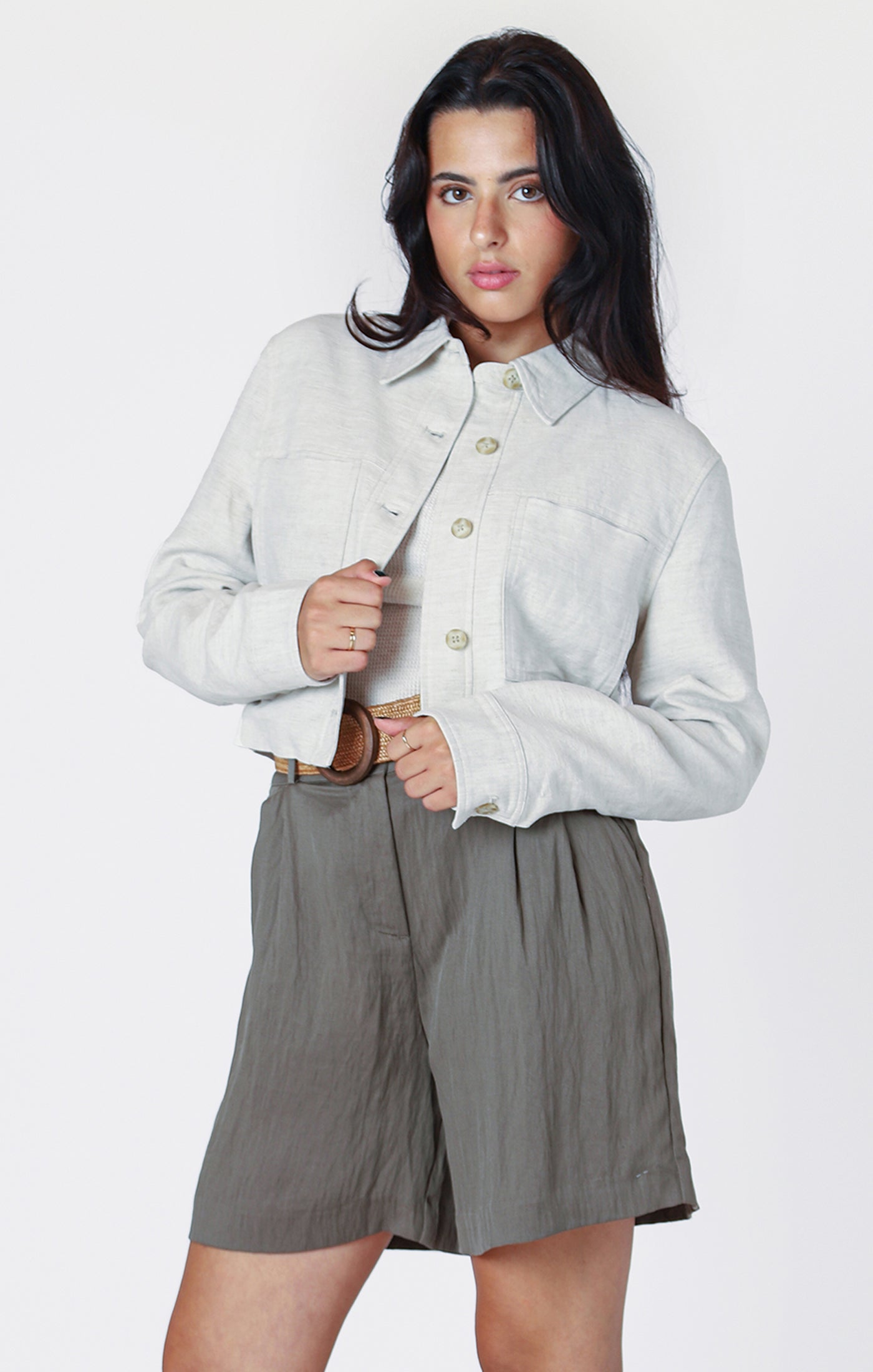 CROPPED UTILITY JACKET
