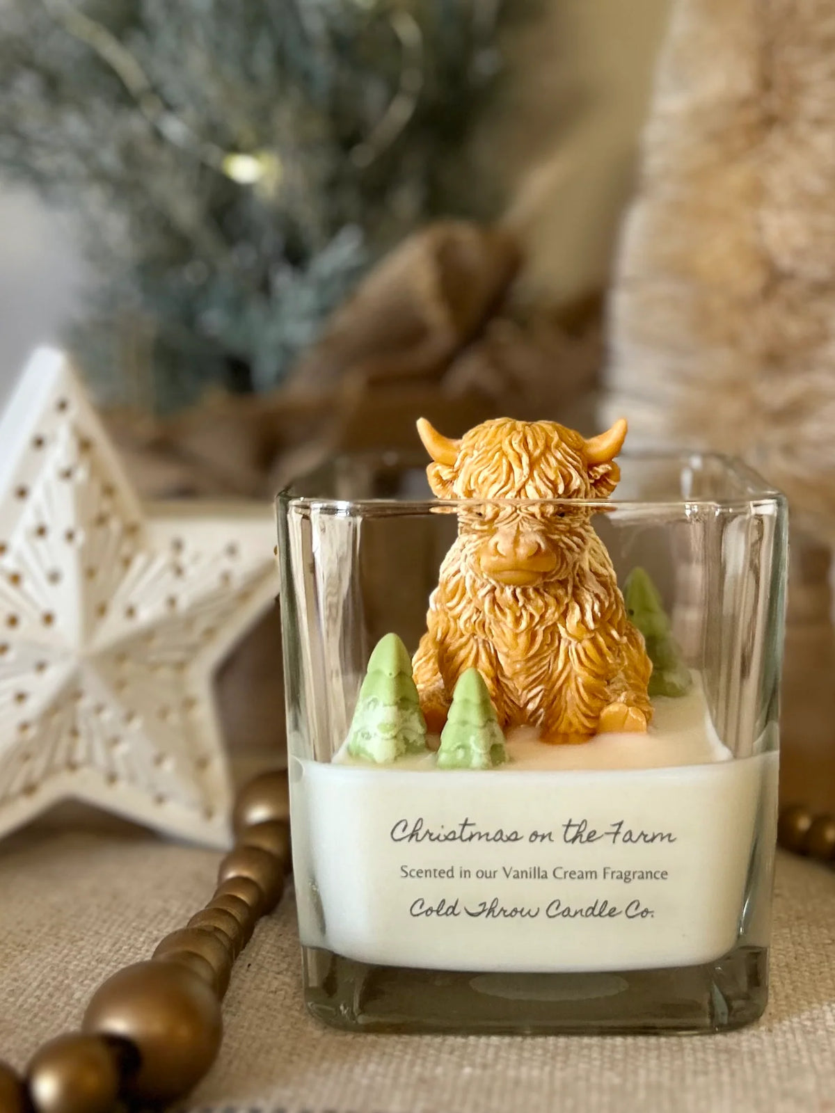 Cold Throw Candle - Seasonal Cow