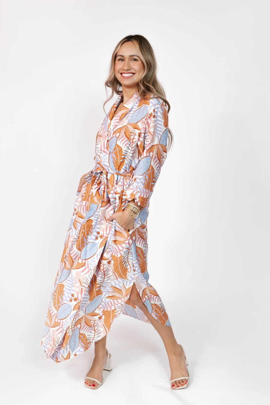 Out of Office Duster - tropical print