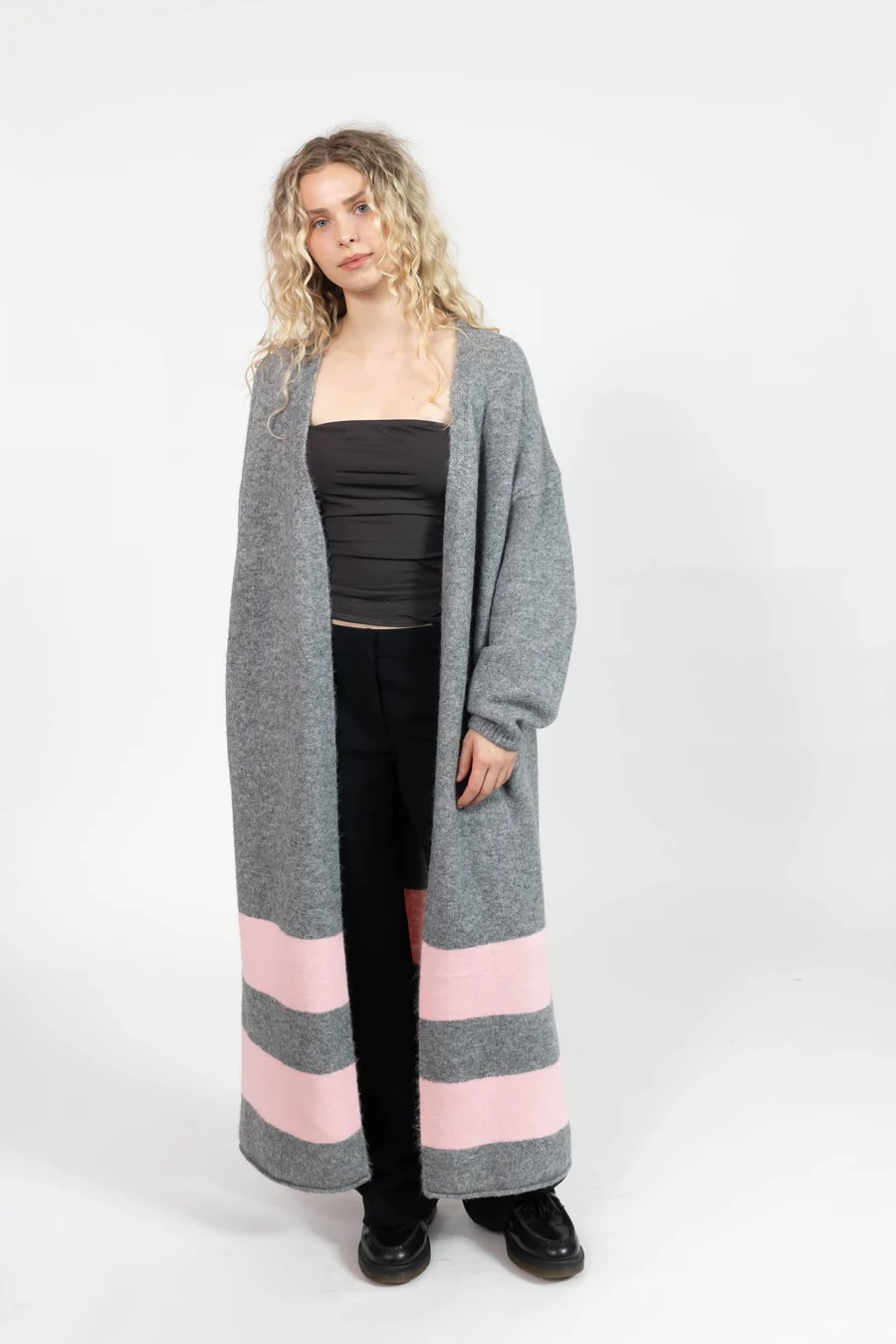Mable Striped Long Cardigan