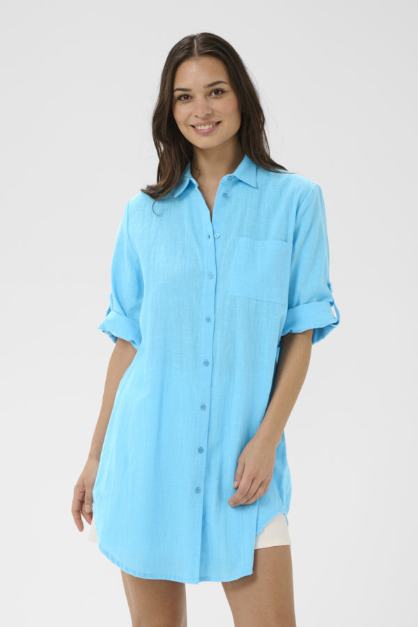 Pauline Shirt Dress - Aquarius