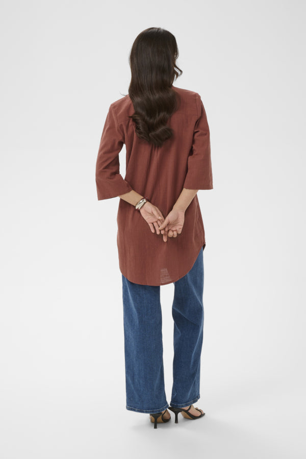 Pauline Shirt Dress - Henna