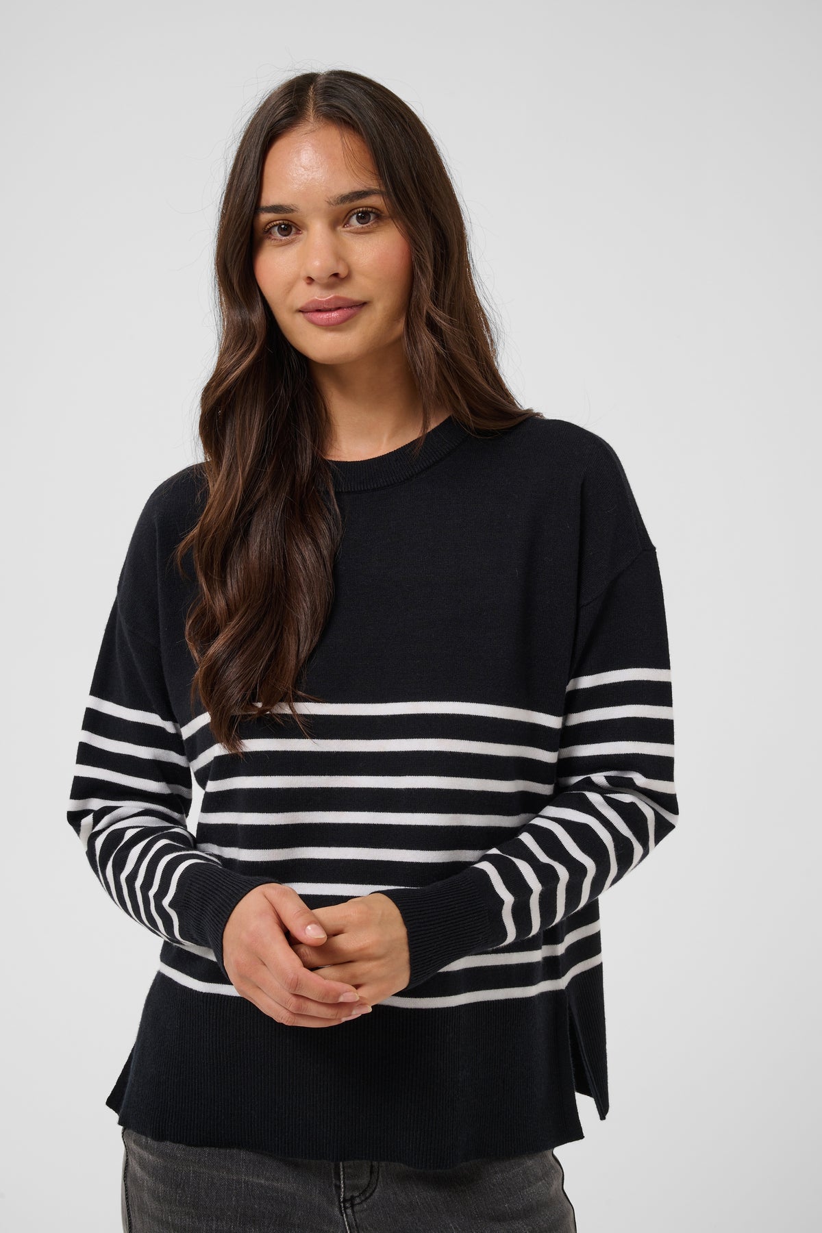 Limone Pullover Knit Sweater - Black & Chalk