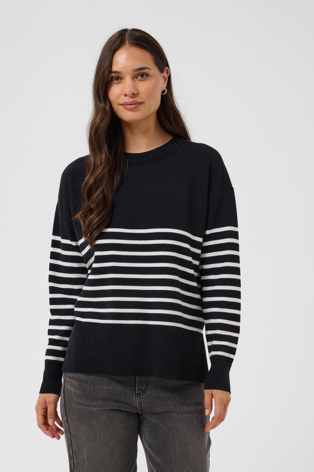 Limone Pullover Knit Sweater - Black & Chalk