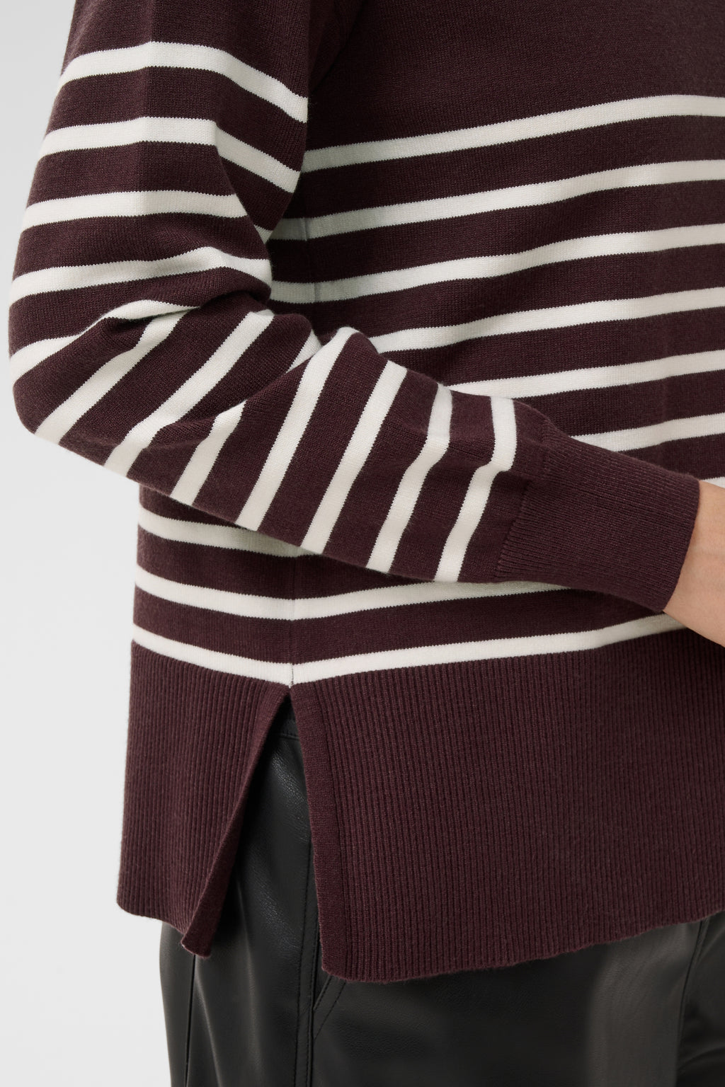 Limone Pullover Knit Sweater - Fudge & Whisper White
