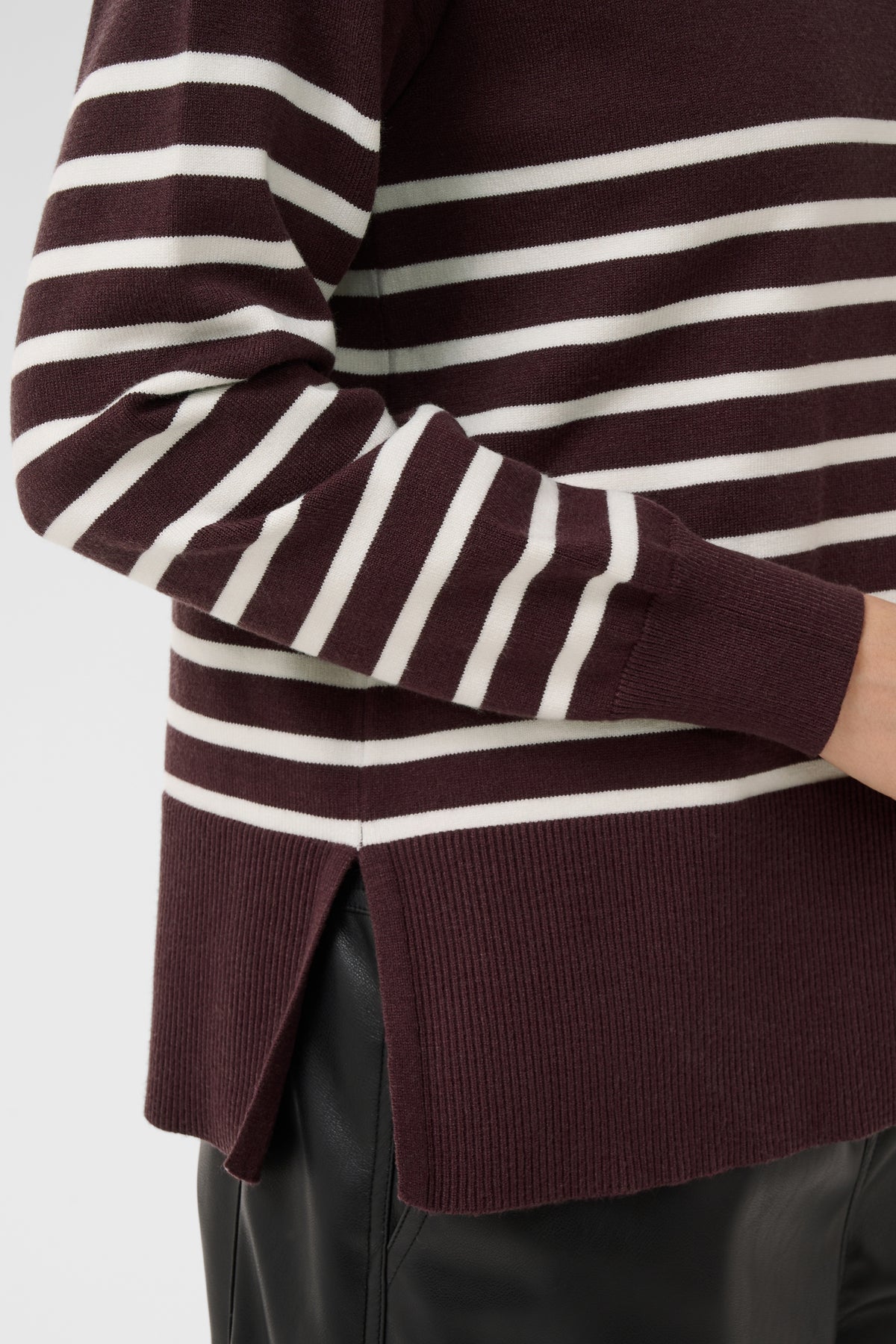 Limone Pullover Knit Sweater - Fudge & Whisper White