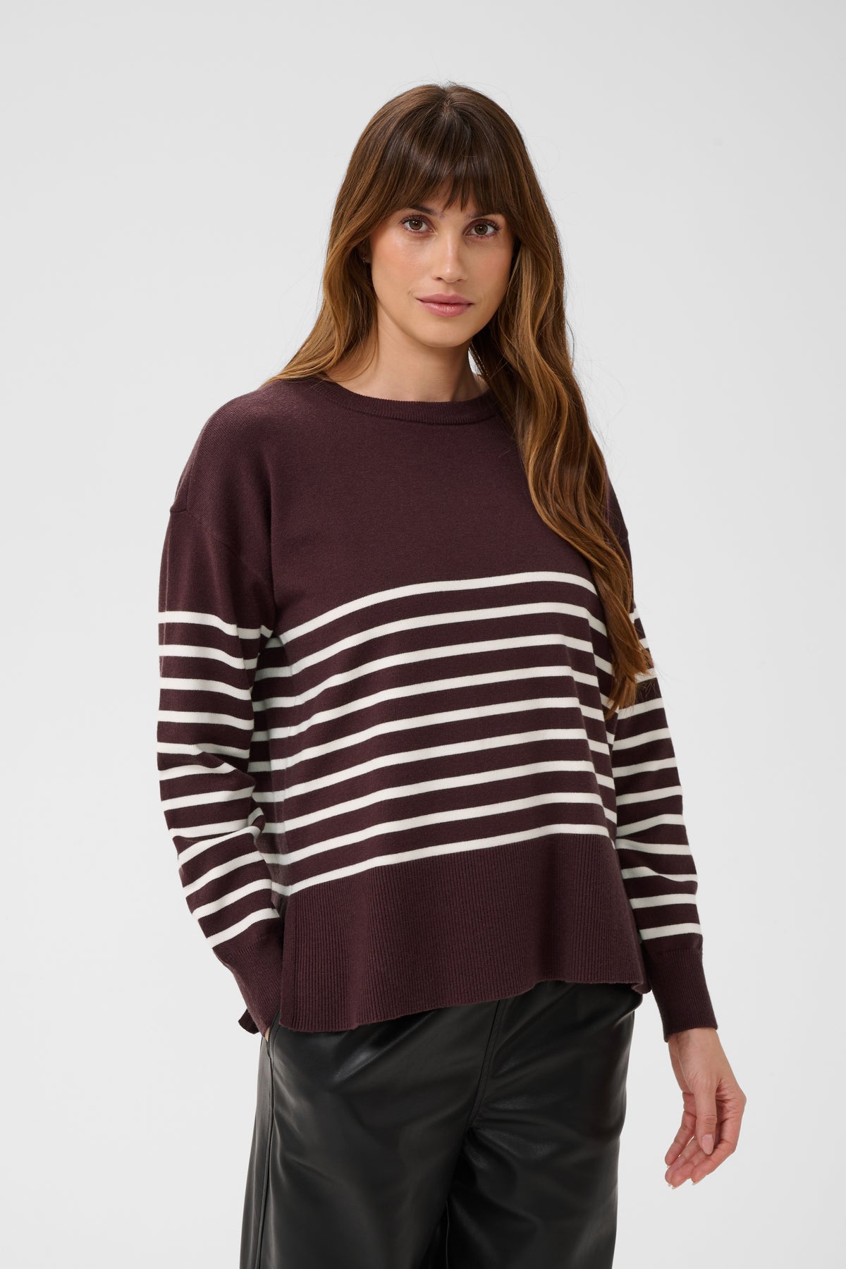 Limone Pullover Knit Sweater - Fudge & Whisper White