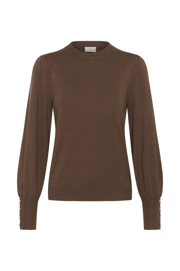 Lizza Round Neck Pullover Buttons