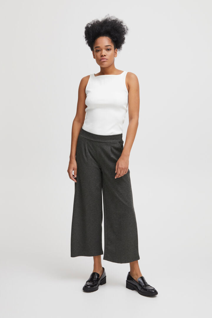 Kate SUS Wide Crop Pant - Grey Melange