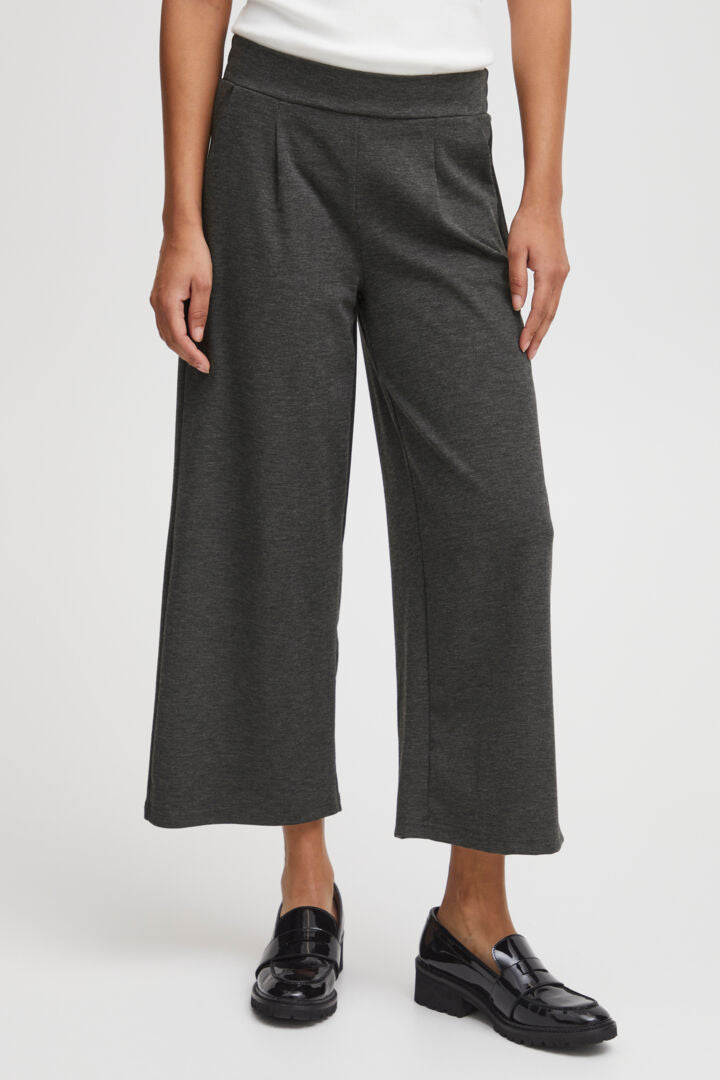 Kate SUS Wide Crop Pant - Grey Melange