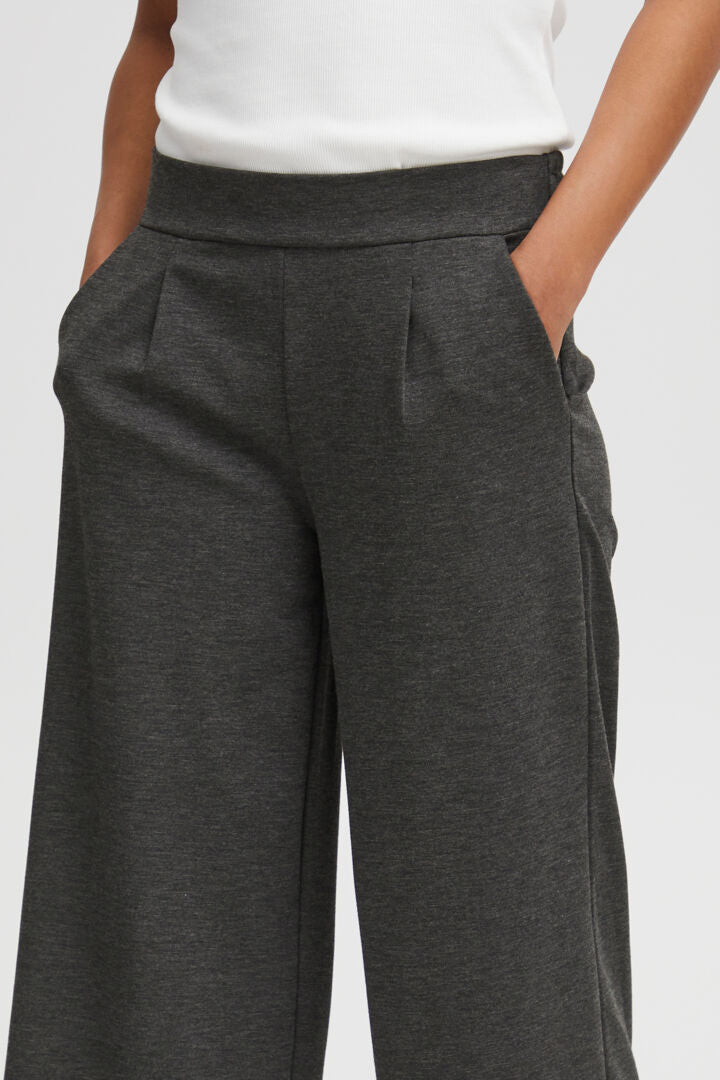 Kate SUS Wide Crop Pant - Grey Melange