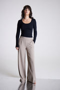 Kate Wide Long Pant - Grey