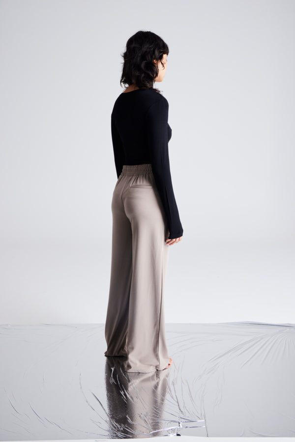 Kate Wide Long Pant - Grey