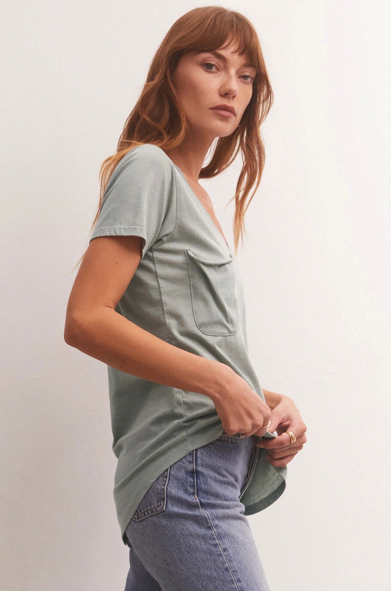 Z Supply Pocket Tee - Worn Jade
