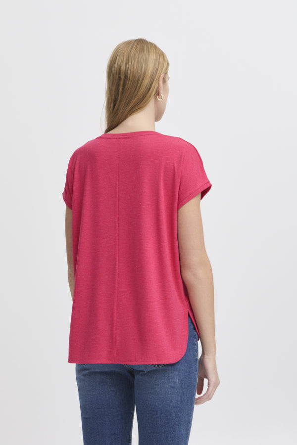 Rebel Tee- Bright Rose