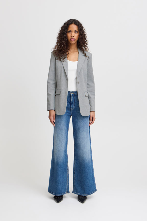 Kate Long Blazer - Grey Melange