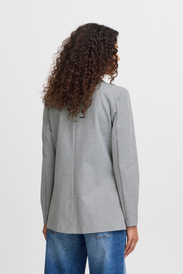 Kate Long Blazer - Grey Melange