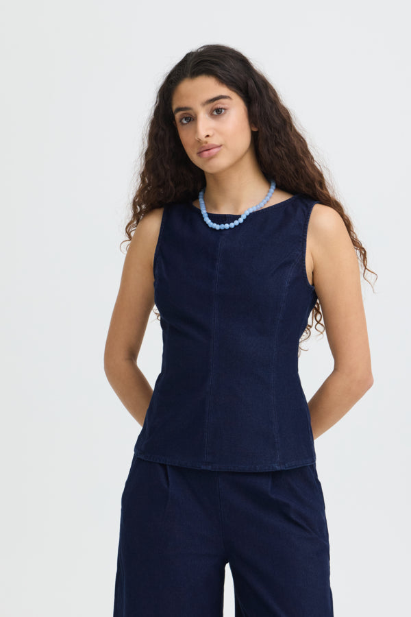 Kate Denim Tank - Dark Denim