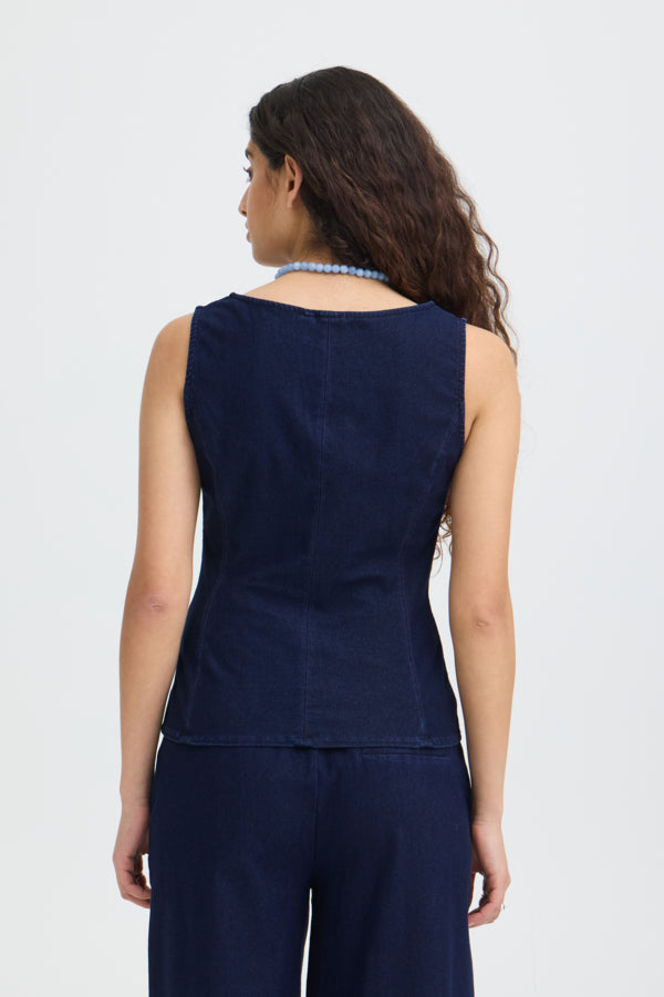 Kate Denim Tank - Dark Denim