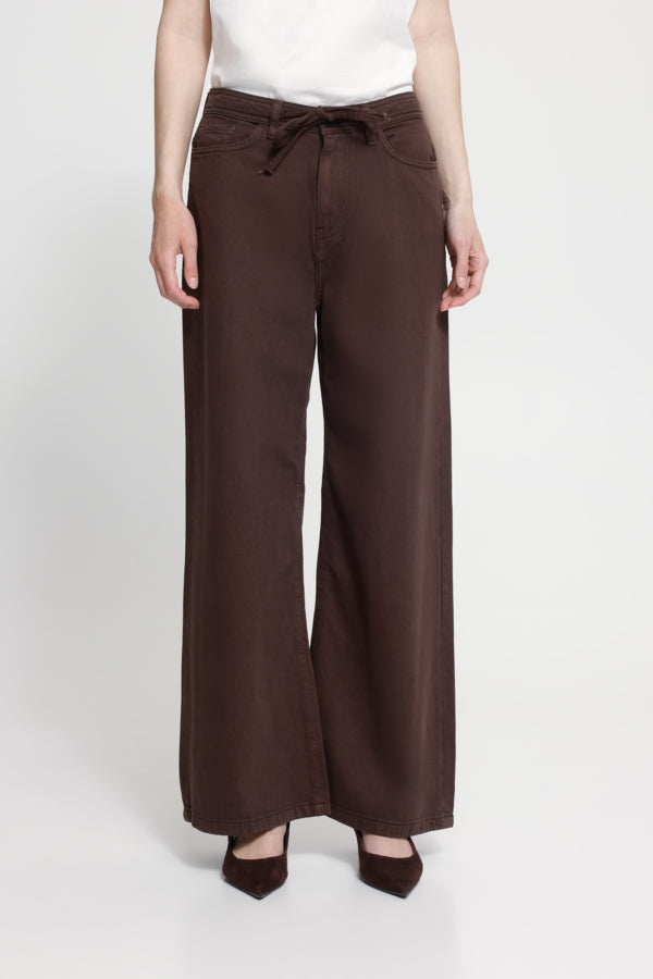 Hezano Brown Wide Leg Jean