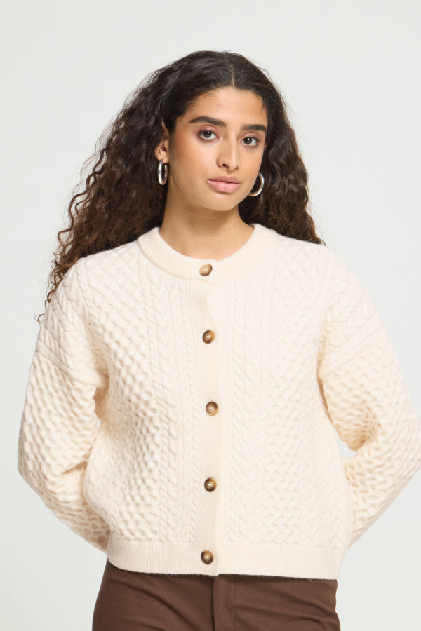 Damina Button Cardigan - Birch