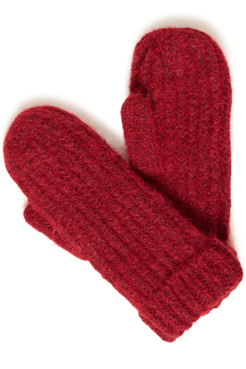Alovisa Mitten- Olive & Red