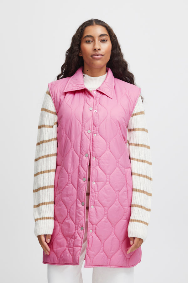 Berta Waistcoat Vest - Super Pink