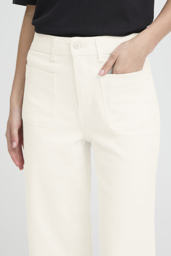 Lydia Pocket White Jeans