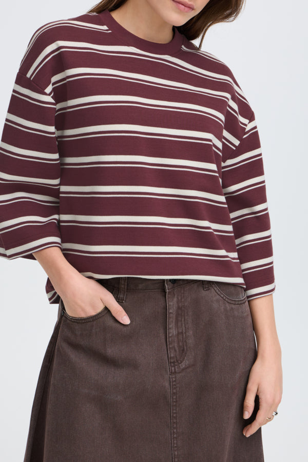 Pelda 3/4 Shirt - Fig Stripe