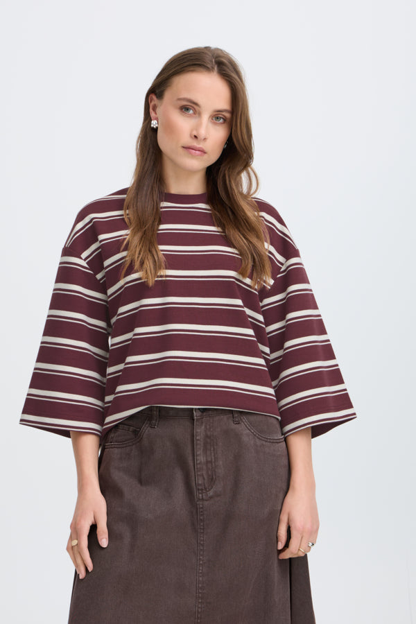 Pelda 3/4 Shirt - Fig Stripe