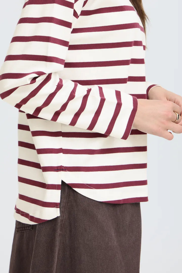 Ramsi Pullover - Fig Stripe