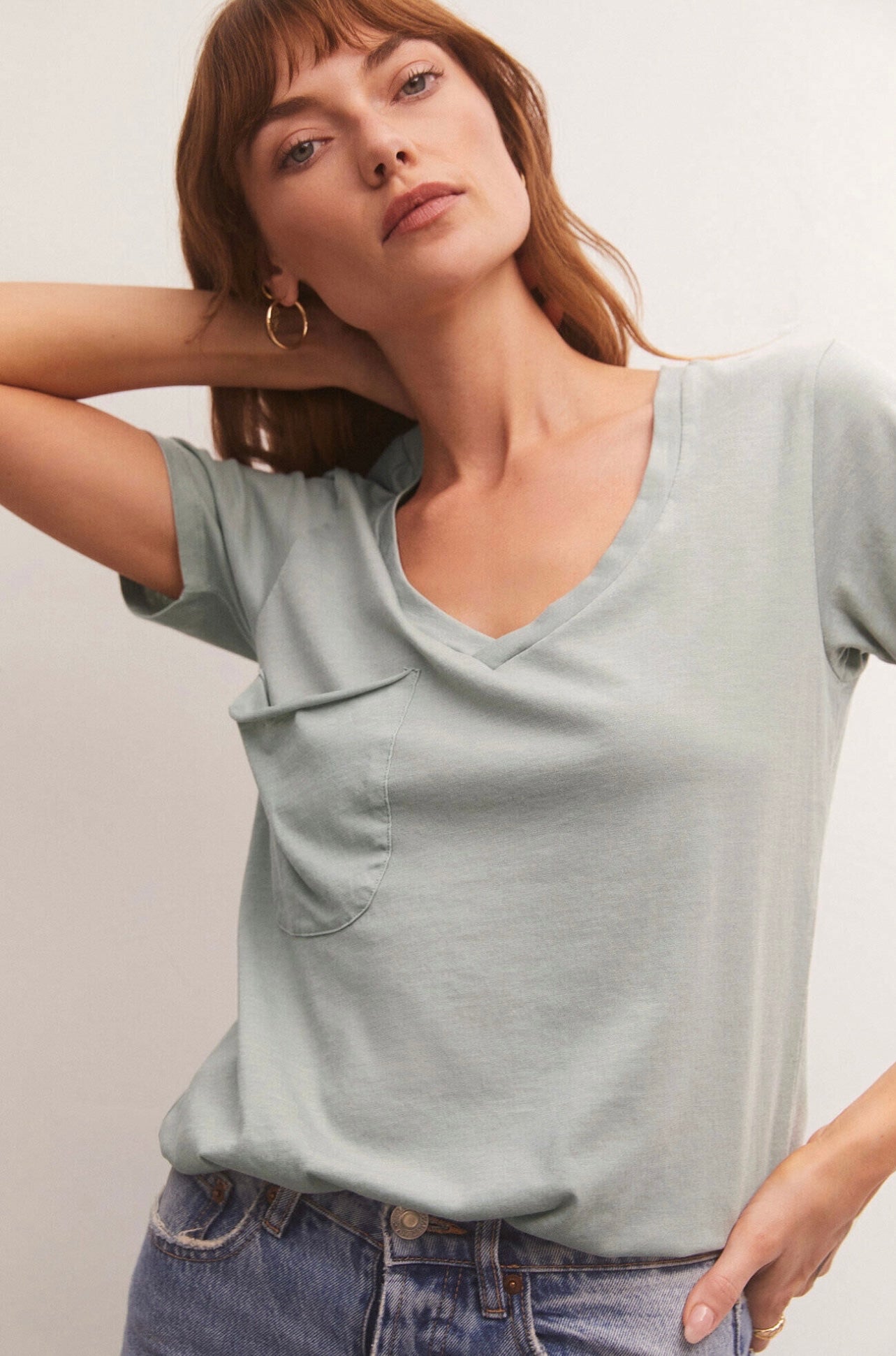 Z Supply Pocket Tee - Worn Jade