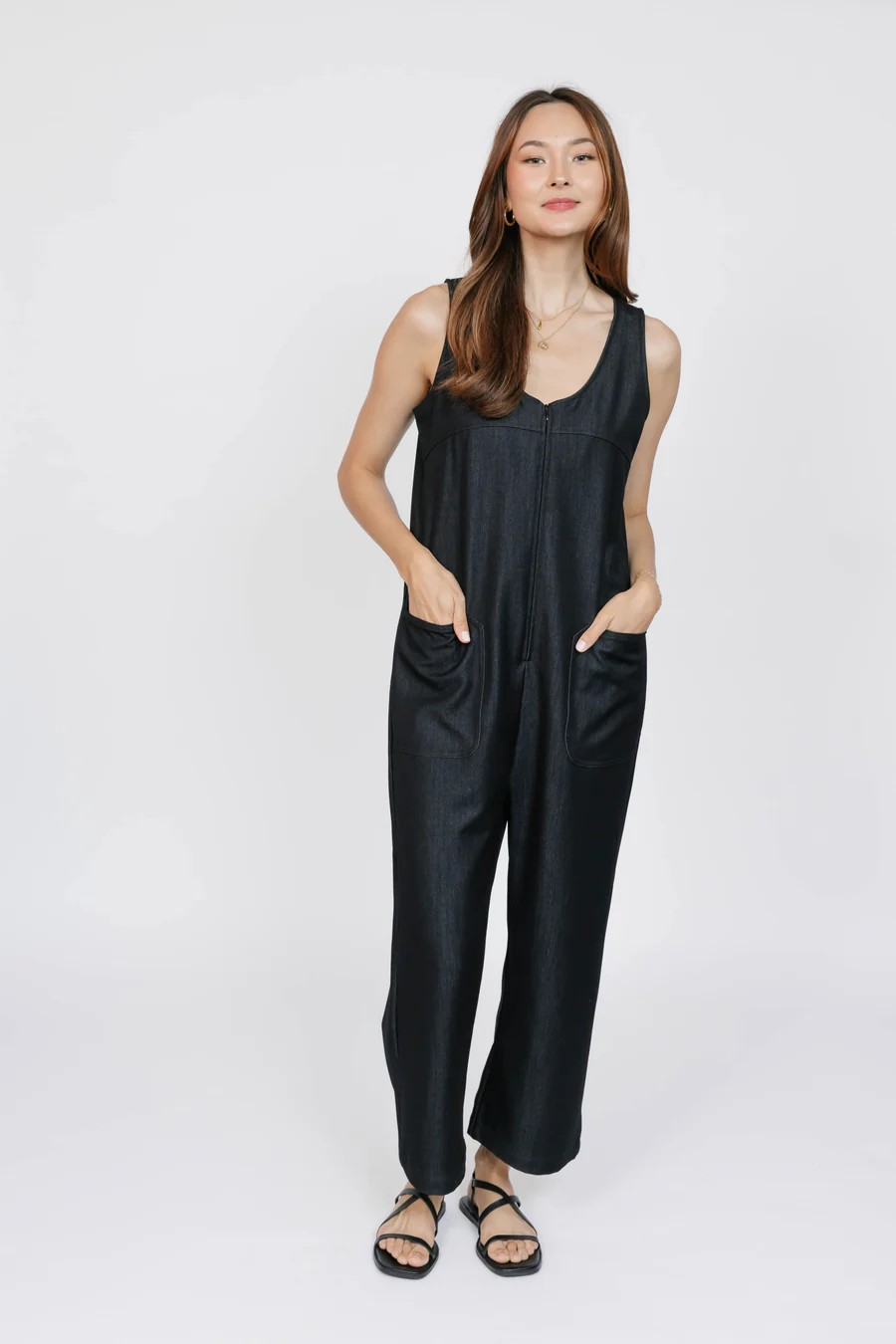 Melani Denim Romper Smash + Tess