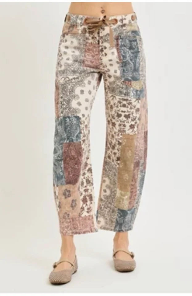 Risen Slouchy Crop Barrel - Earth Block