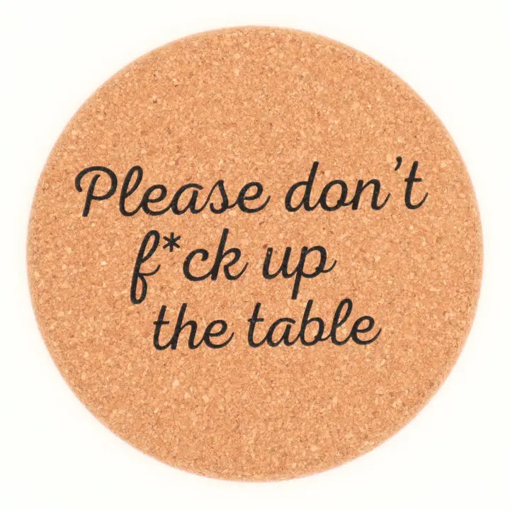 Properly Improper Cork Coaster