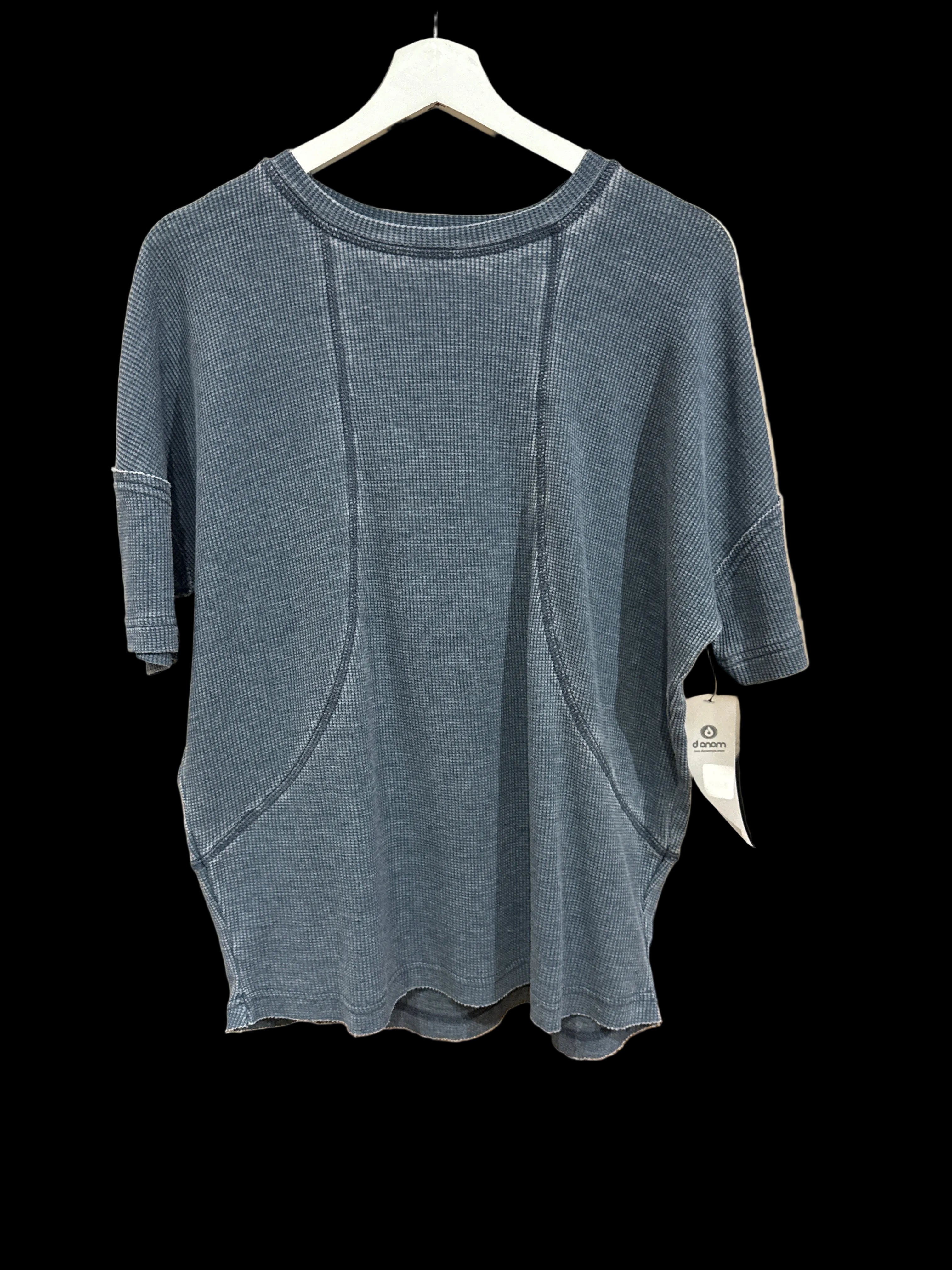 Wendy Waffle Tee - Midnight navy