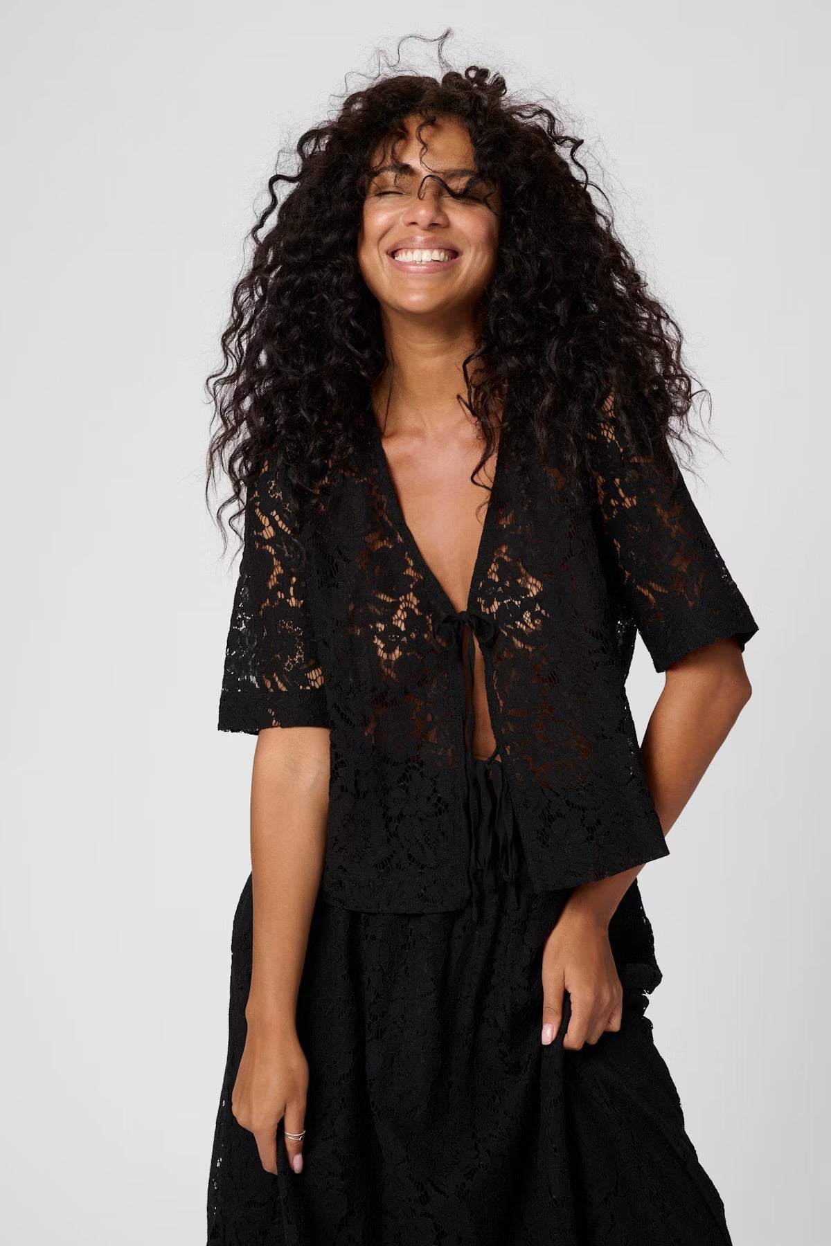 Nomi Bow Lace Blouse