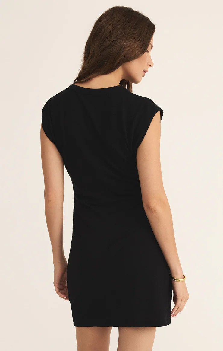 Camino Textured Dress - Black
