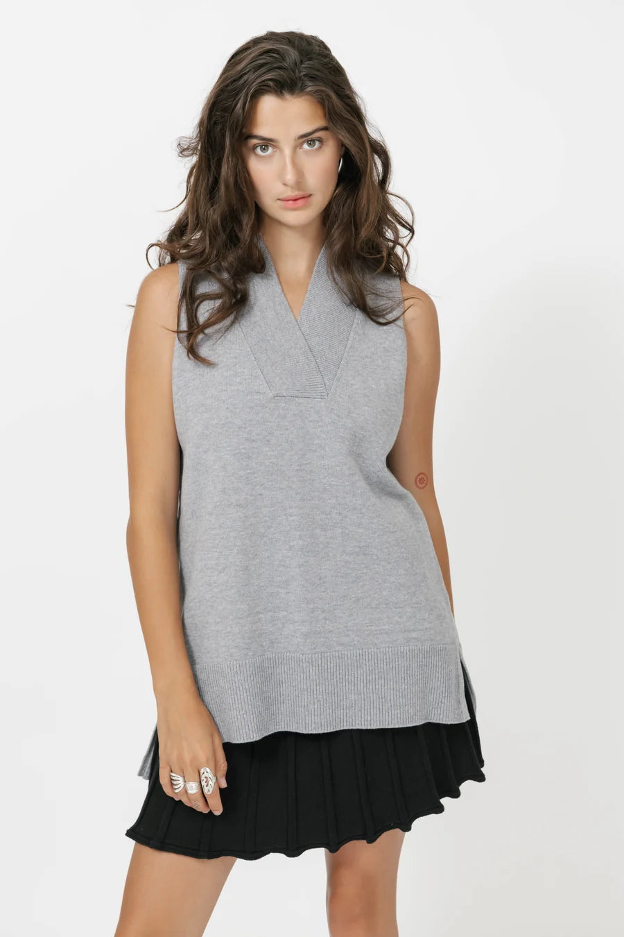 Smash & Tess Blair Knit Vest - Grey & Black