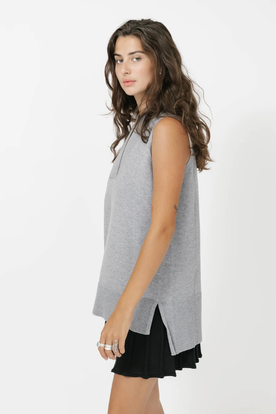 Smash & Tess Blair Knit Vest - Grey & Black
