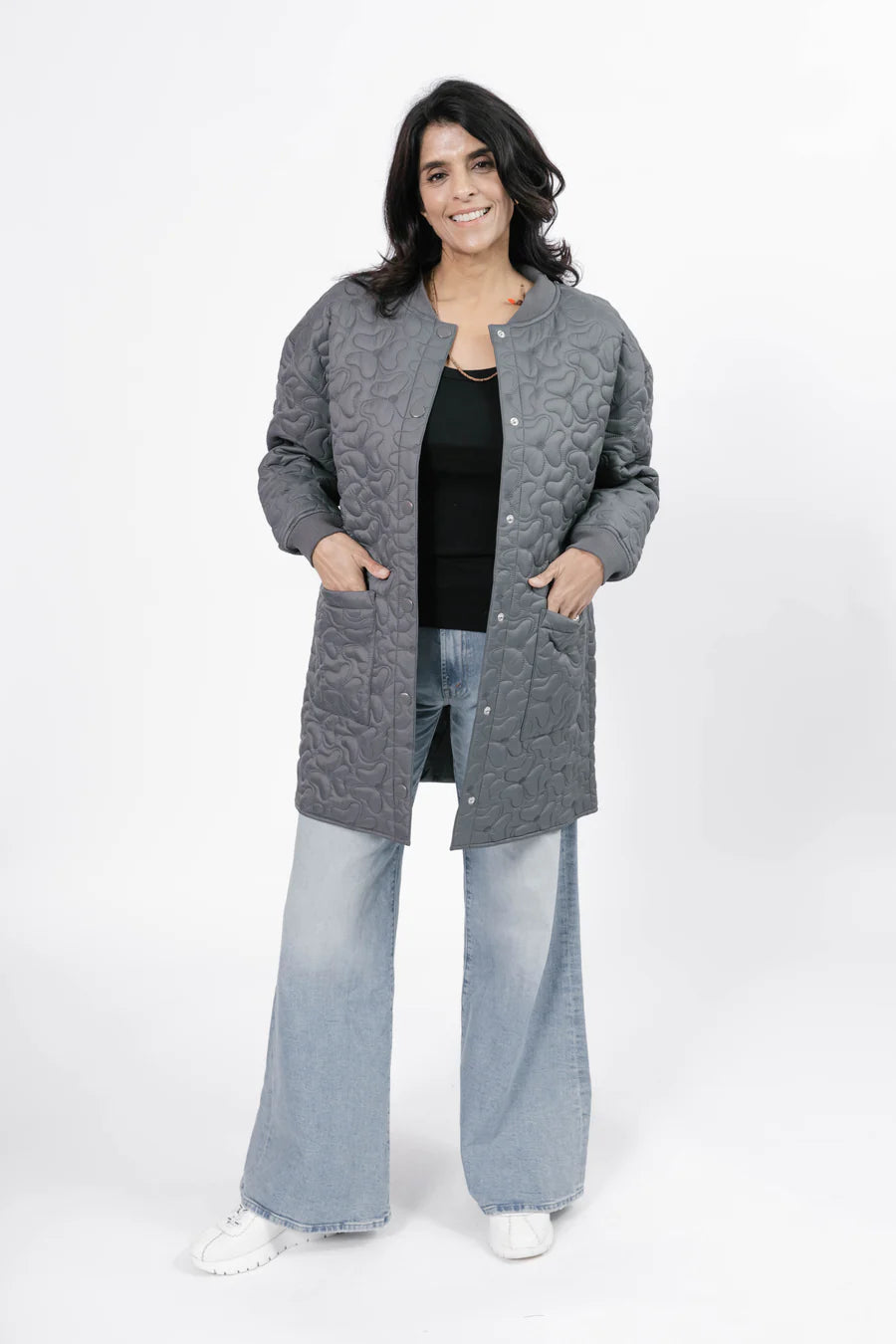 Carson Quilted Jacket - Grey