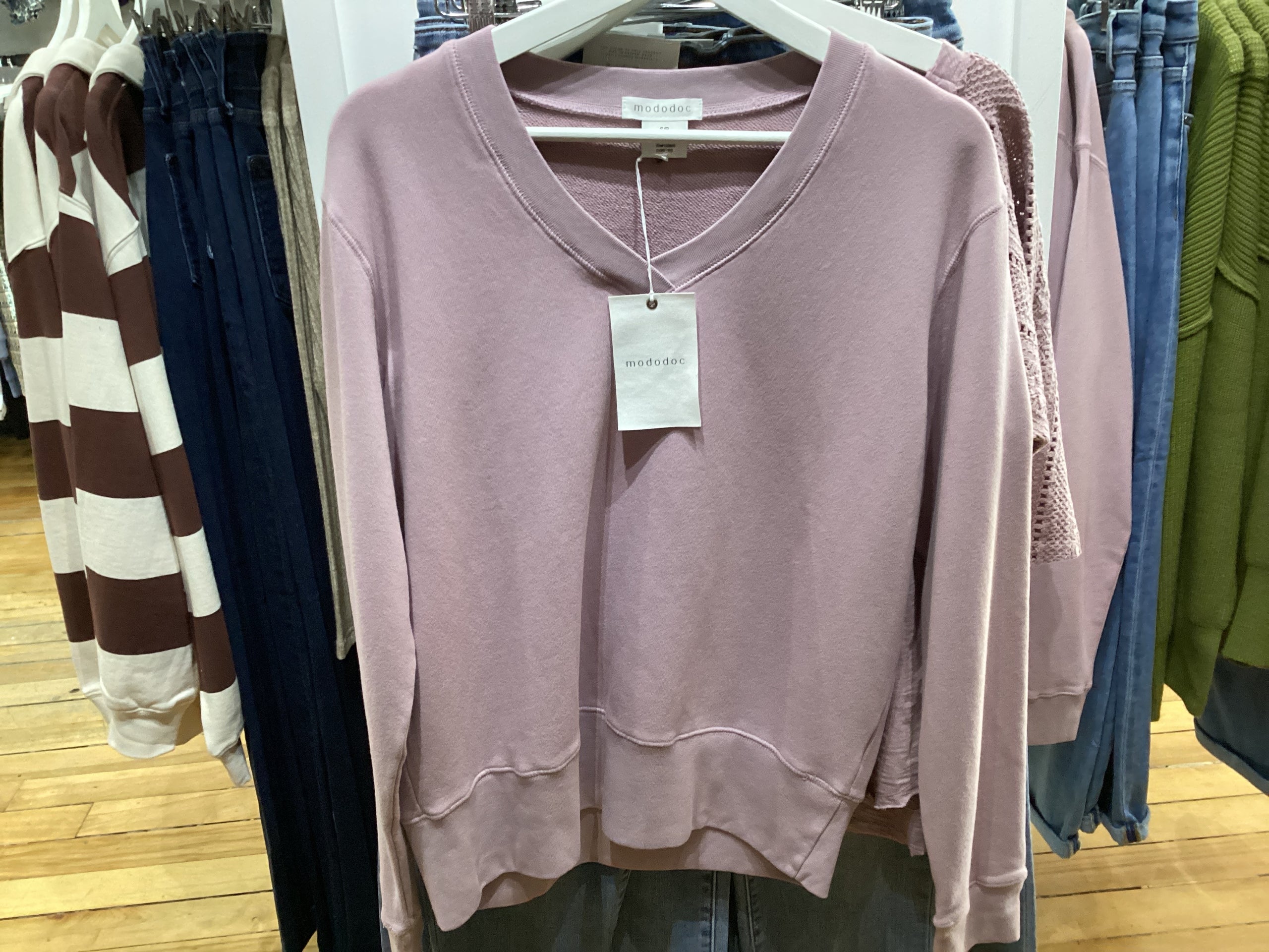 Lilac V Neck Sweater