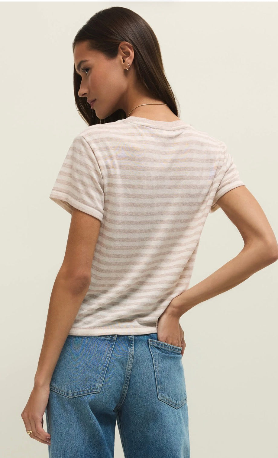 Tourist Striped Tee - Heather