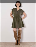 Skater Skirt Slub Dress