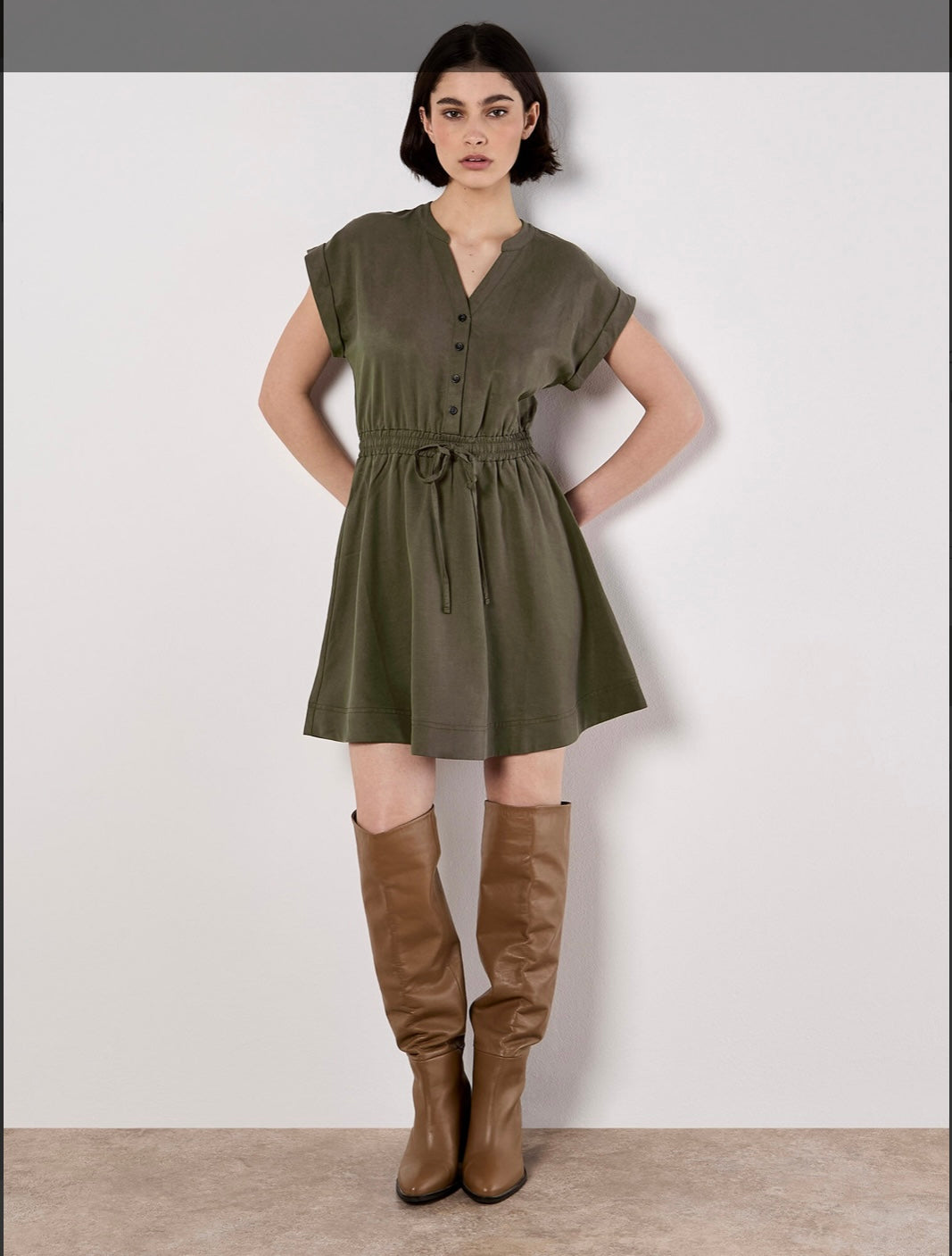 Skater Skirt Slub Dress
